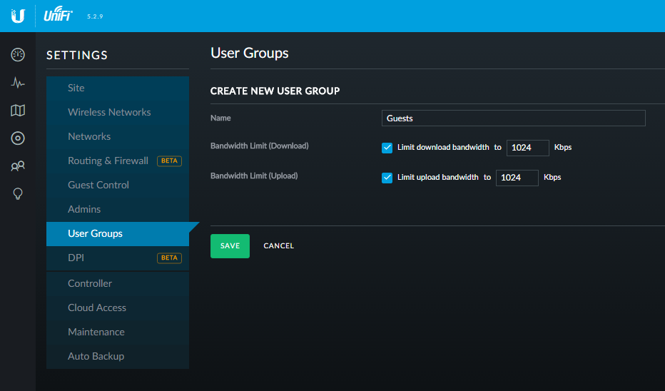 Network setup